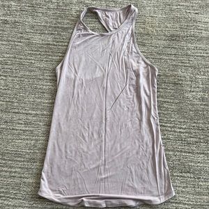 lululemon mauve high neck asymmetric tank